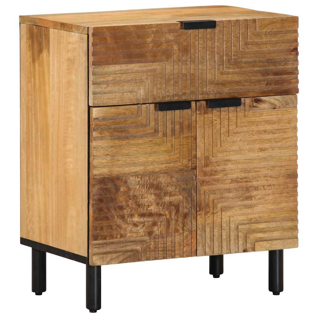 Sengebord 50x33x60 cm massivt mangotræ brun