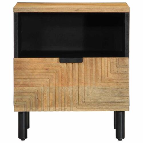 Sengeborde 2 stk. 40x33x46 cm massivt mangotræ brun