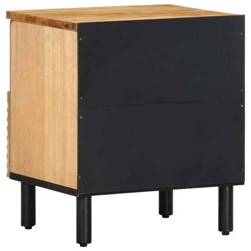 Sengeborde 2 stk. 40x33x46 cm massivt mangotræ brun