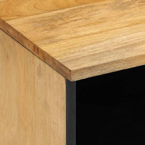 Sengeborde 2 stk. 40x33x46 cm massivt mangotræ brun