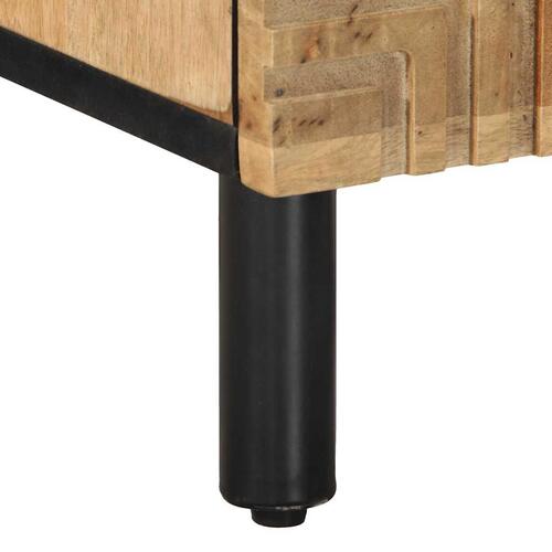 Sengeborde 2 stk. 40x33x46 cm massivt mangotræ brun