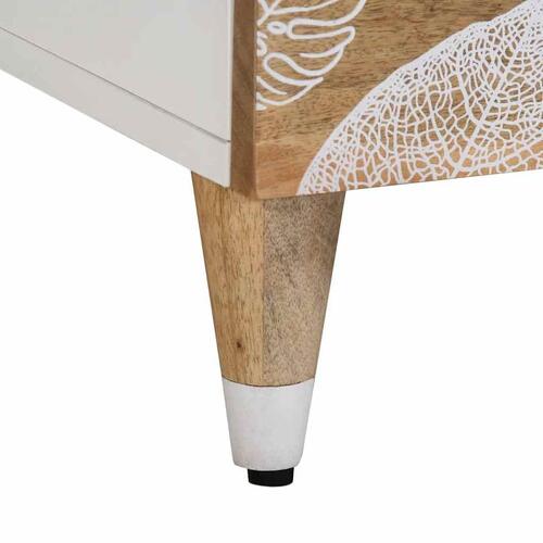 Sengeborde 2 stk. 40x33,5x46 cm massivt mangotræ