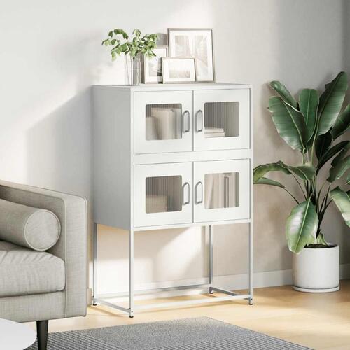Højskab 68x39x107 cm stål hvid