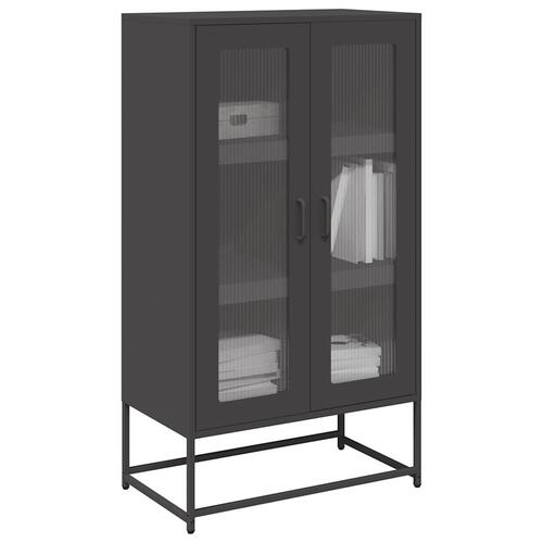 Højskab 68x39x123 cm stål sort