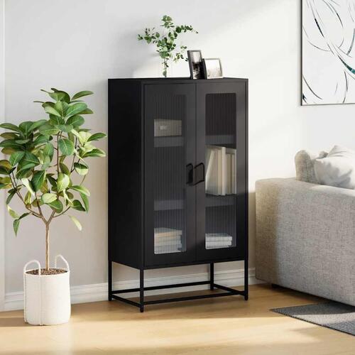 Højskab 68x39x123 cm stål sort