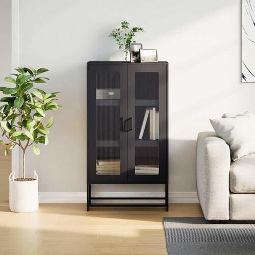Højskab 68x39x123 cm stål sort