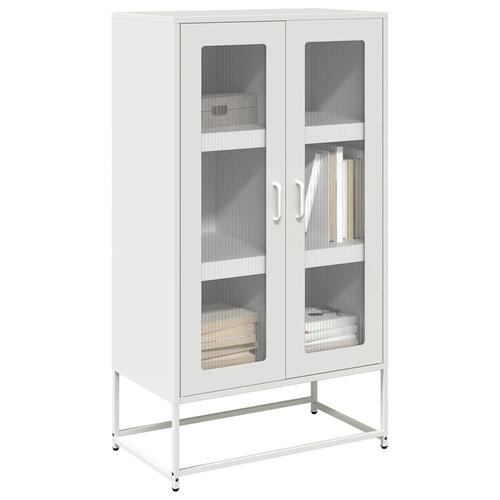 Højskab 68x39x123 cm stål hvid