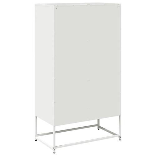 Højskab 68x39x123 cm stål hvid