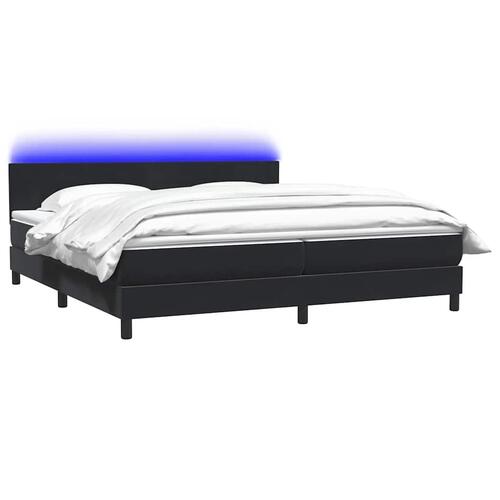 Kontinentalseng med madras 200x210 cm fløjl sort