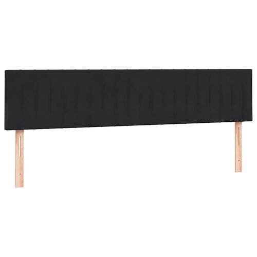 Kontinentalseng med madras 200x210 cm fløjl sort