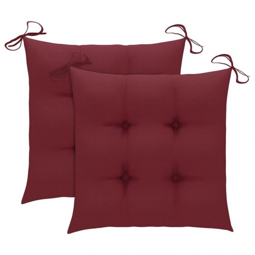 Stolehynder 2 stk. 40x40x7 cm oxfordstof vinrød