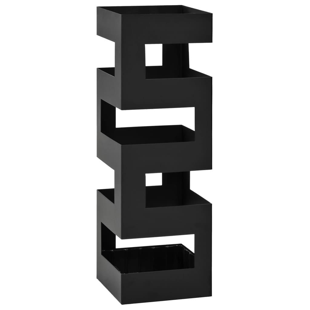Paraplystativ tetris stål sort