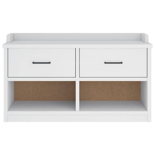 Entrébænk SANDNES 87x40x50 cm massivt fyrretræ hvid