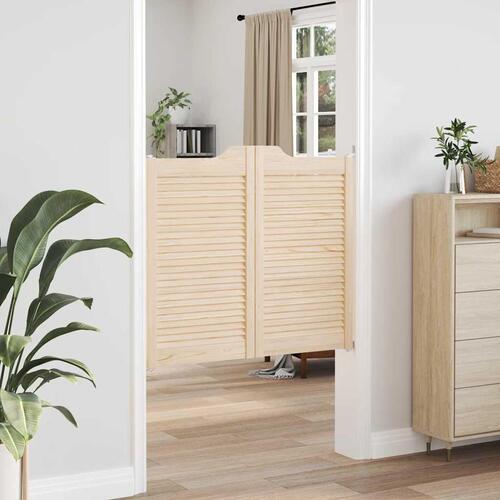Svingdøre 2-par 90x100 cm lameldesign massivt fyrretræ