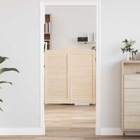Svingdøre 2-par 90x80 cm lameldesign massivt fyrretræ