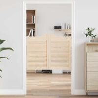 Svingdøre 2-par 80x100 cm lameldesign massivt fyrretræ