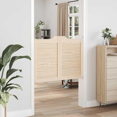 Svingdøre 2-par 80x100 cm lameldesign massivt fyrretræ