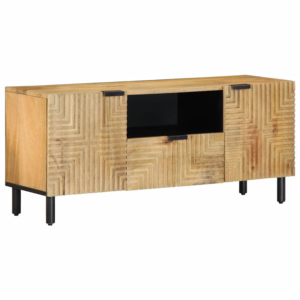 Tv-bord 105x33x46cm massivt mangotræ brun