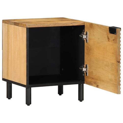 Sengeborde 2 stk. 40x33x46 cm massivt mangotræ brun