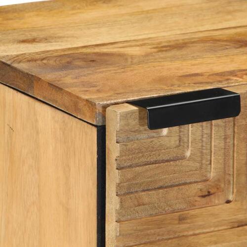 Sengeborde 2 stk. 40x33x46 cm massivt mangotræ brun