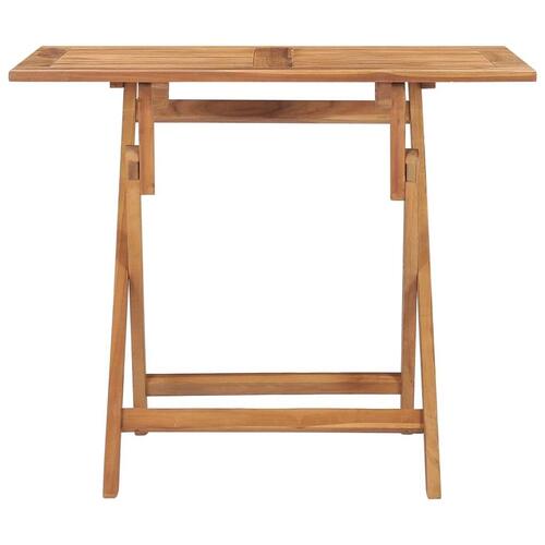 Foldbart havebord 90x60x75 cm massivt teaktræ