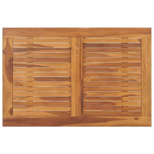 Foldbart havebord 90x60x75 cm massivt teaktræ