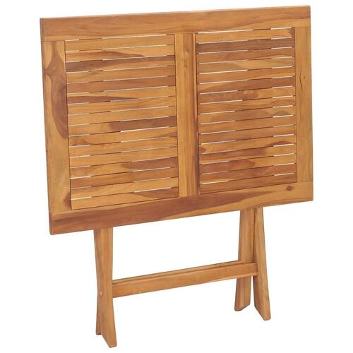 Foldbart havebord 90x60x75 cm massivt teaktræ