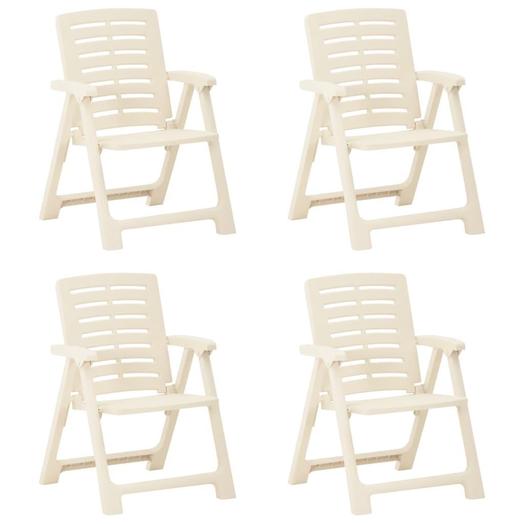 Havestole 4 stk. plastik hvid