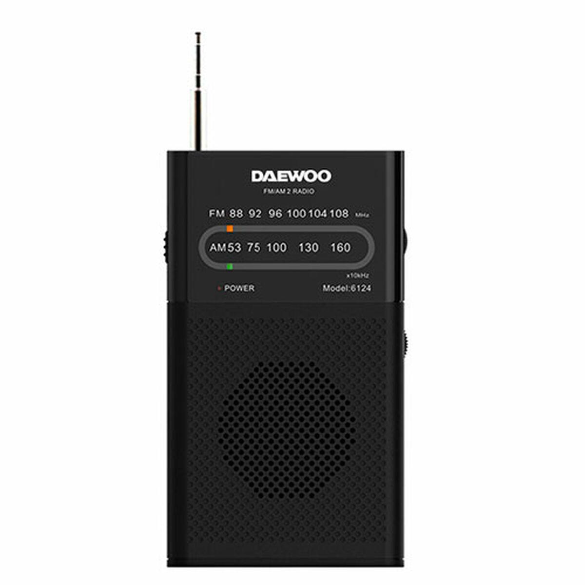 Daewoo DW1027 bærbar AM/FM radio - sort