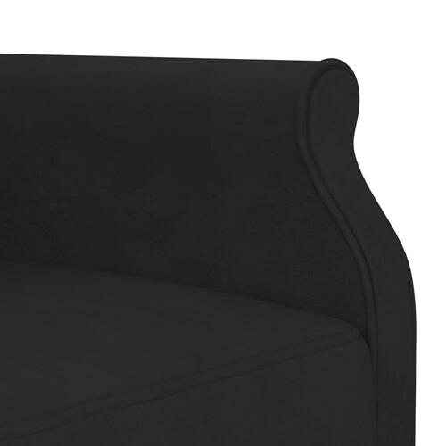 Sovesofa med chaiselong 271x140x70 cm velour sort