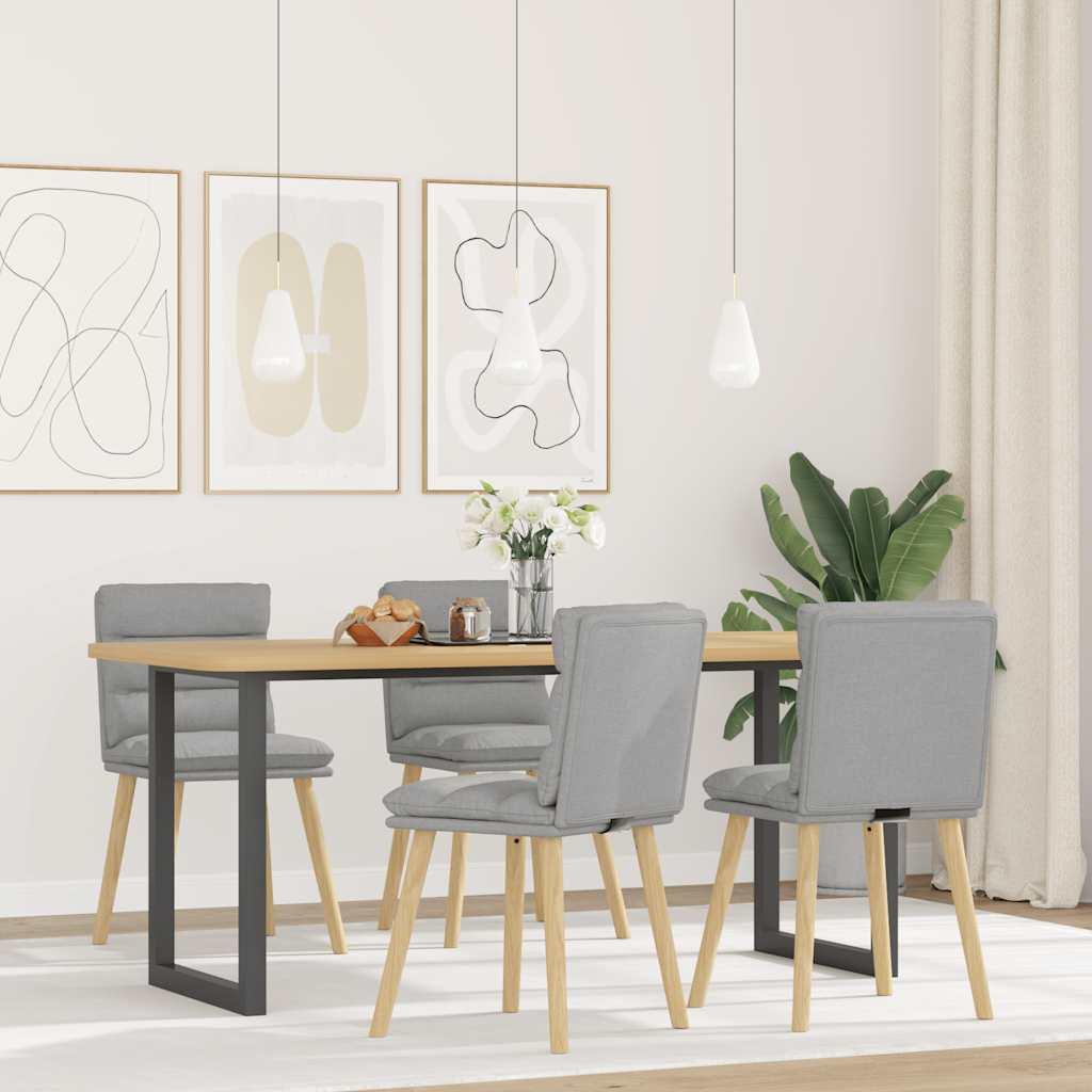 Spisebordsstole 4 stk. stof sky grå