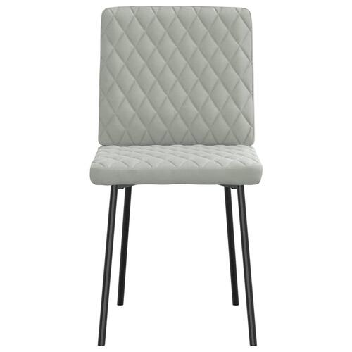 Spisebordsstole 4 stk. velour lysegrå