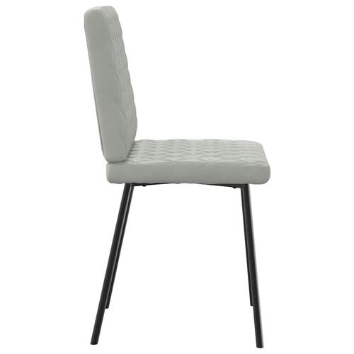 Spisebordsstole 4 stk. velour lysegrå