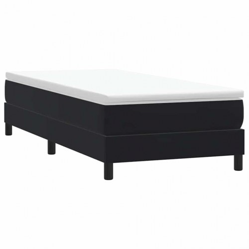 Kontinentalseng uden madras 90x210 cm - fløjl, sort