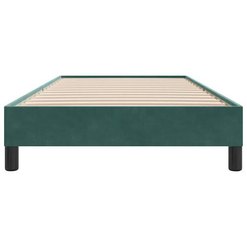 Kontinentalseng uden madras 100x210 cm fløjl mørkegrøn