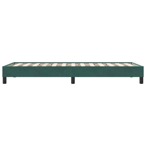 Kontinentalseng uden madras 100x210 cm fløjl mørkegrøn