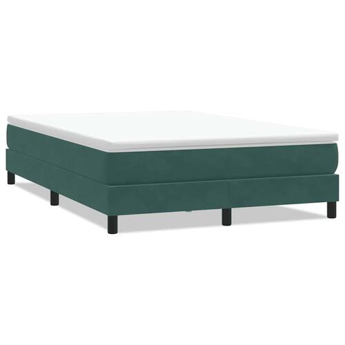 Kontinentalseng uden madras 140x210 cm fløjl mørkegrøn