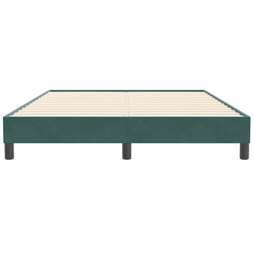 Kontinentalseng uden madras 140x210 cm fløjl mørkegrøn