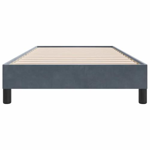 Kontinentalseng uden madras 80x210 cm fløjl mørkegrå