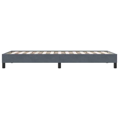 Kontinentalseng uden madras 80x210 cm fløjl mørkegrå