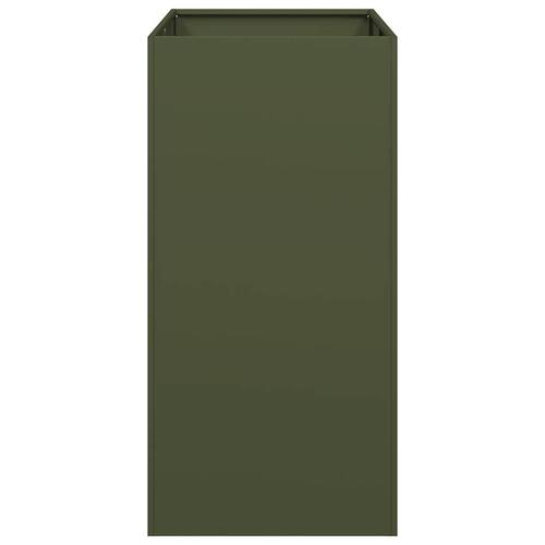 Plantekasse 40x80x80 cm stål olivengrøn