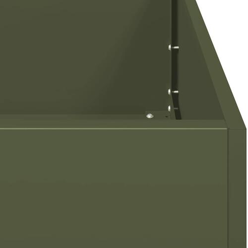 Plantekasse 120x80x40 cm stål olivengrøn