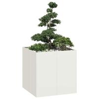 Plantekasse 80x80x80 cm stål hvid