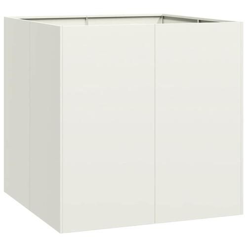 Plantekasse 80x80x80 cm stål hvid