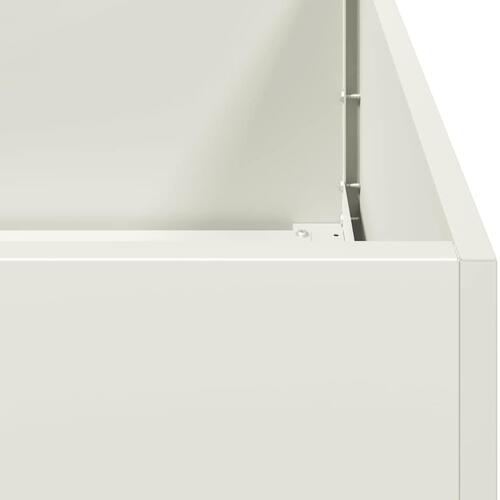 Plantekasse 80x80x80 cm stål hvid