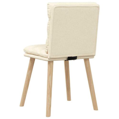 Spisebordsstole 6 stk. stof cremefarvet