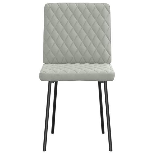 Spisebordsstole 6 stk. velour lysegrå