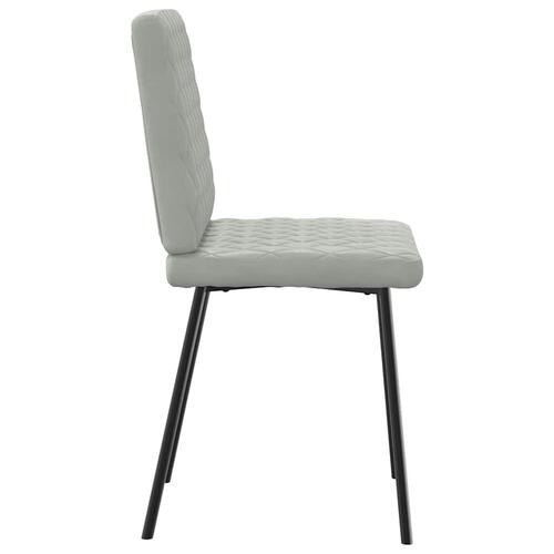 Spisebordsstole 6 stk. velour lysegrå