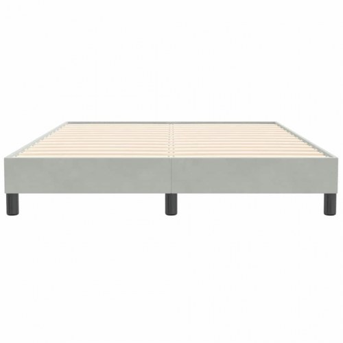 Kontinentalseng uden madras 140x210 cm - fløjl, lysegrå
