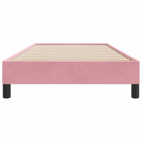 Kontinentalseng uden madras 90x210 cm fløjl lyserød